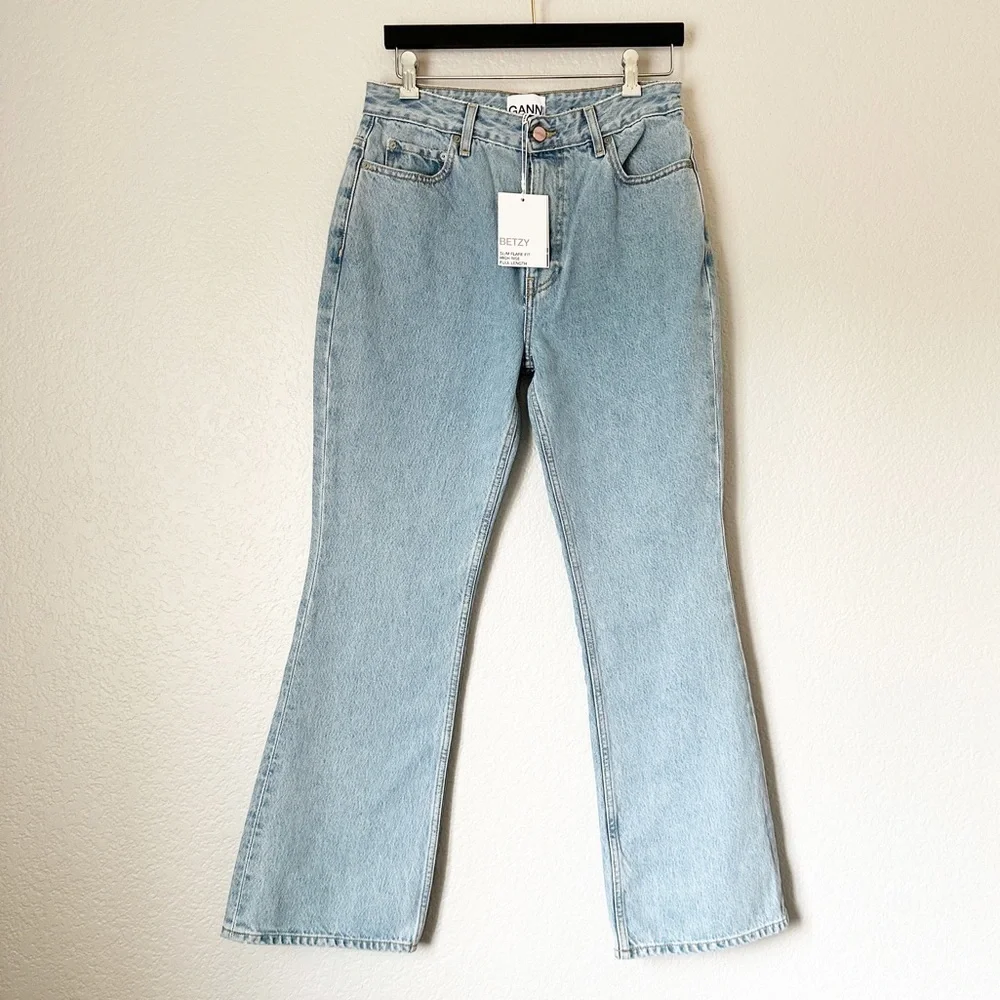 NWT GANNI Betzy High Waist Rigid Bootcut Jeans 30